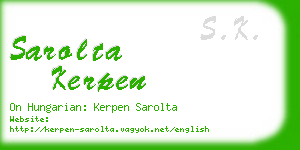 sarolta kerpen business card